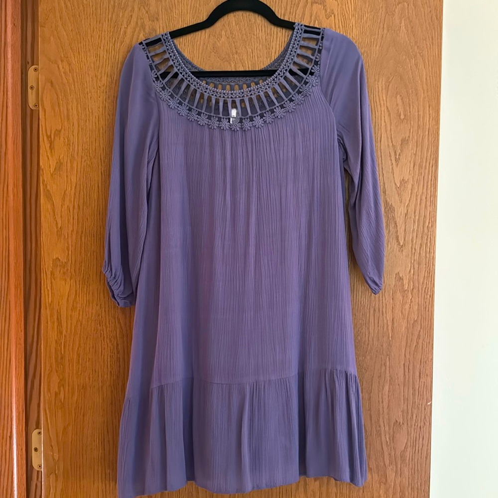 Mittoshop 3/4 sleeve, lace trim dress! Size small! (Part of the 2 for $10 sale!)